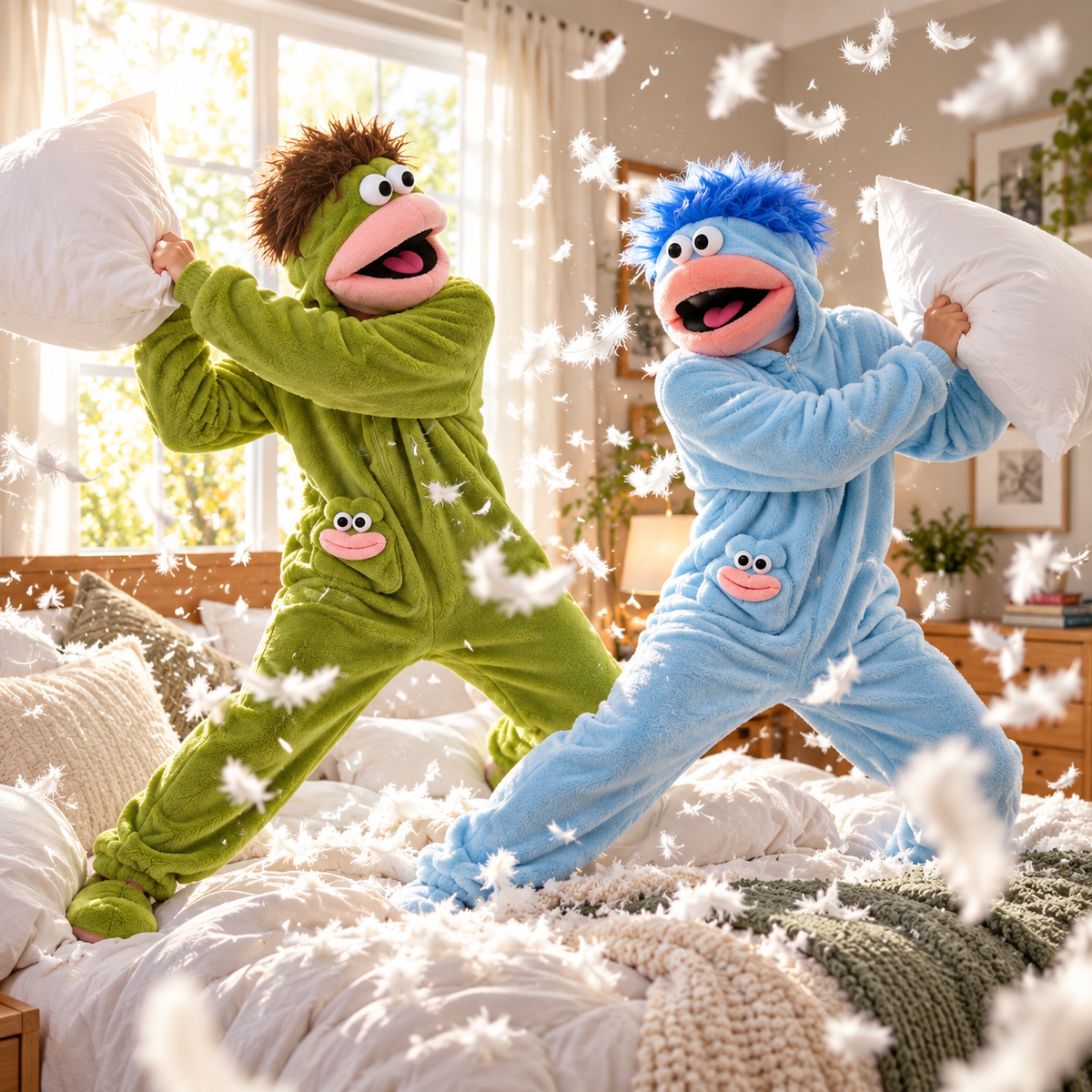 👾 Cozy Monster Plush Onesie – Funny Oversized Pajama Costume with 3D Character Hood